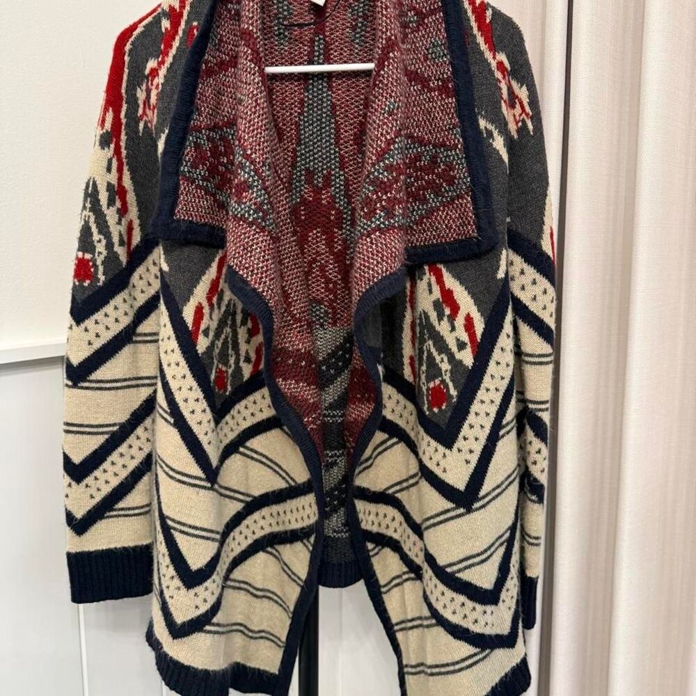 St. John’s Bay Southwestern Aztec Waterfall Cardigan Sweater